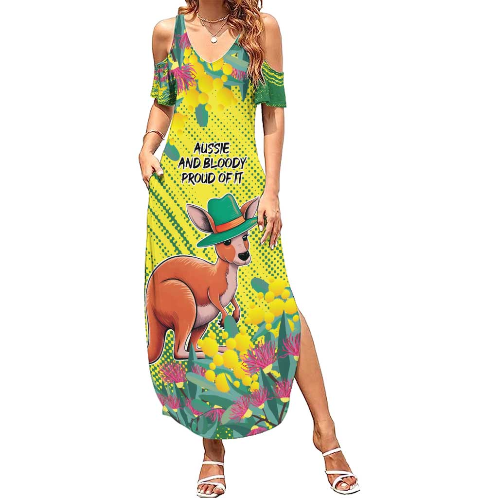 Aussie and Bloody Proud of It Summer Maxi Dress Happy Australia Day