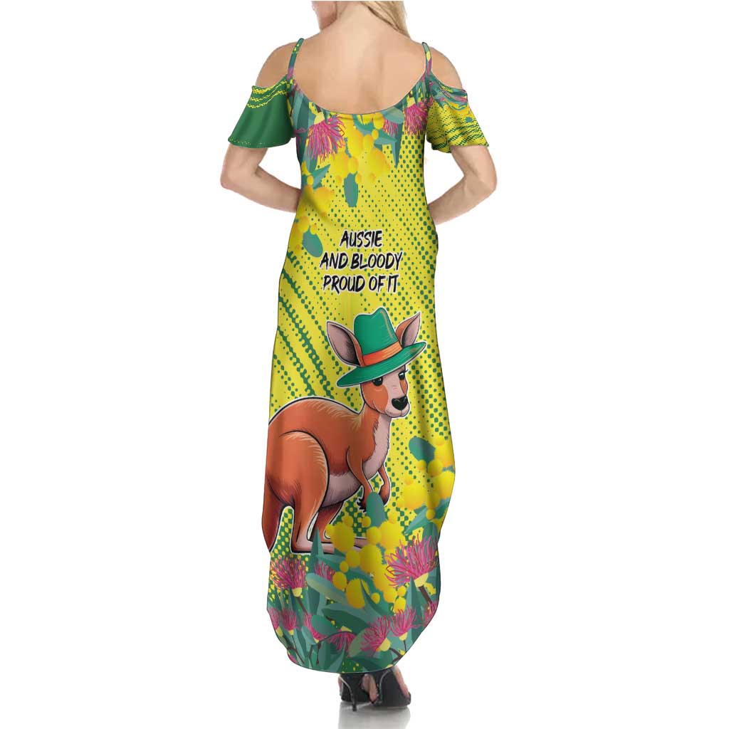 Aussie and Bloody Proud of It Summer Maxi Dress Happy Australia Day