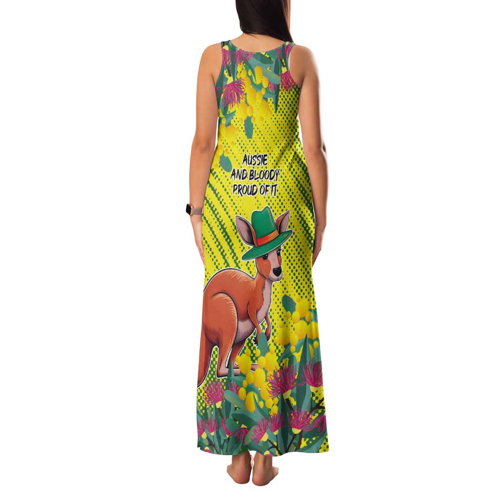 Aussie and Bloody Proud of It Tank Maxi Dress Happy Australia Day