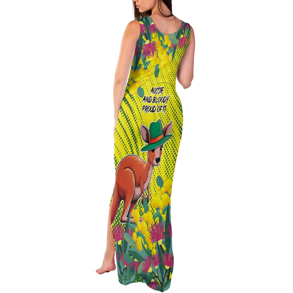 Aussie and Bloody Proud of It Tank Maxi Dress Happy Australia Day