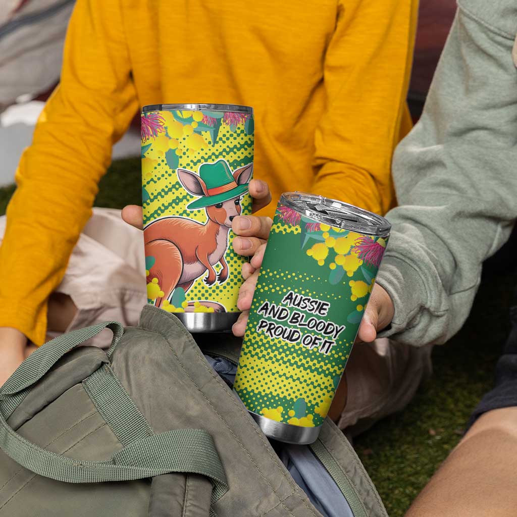 Aussie and Bloody Proud of It Tumbler Cup Happy Australia Day