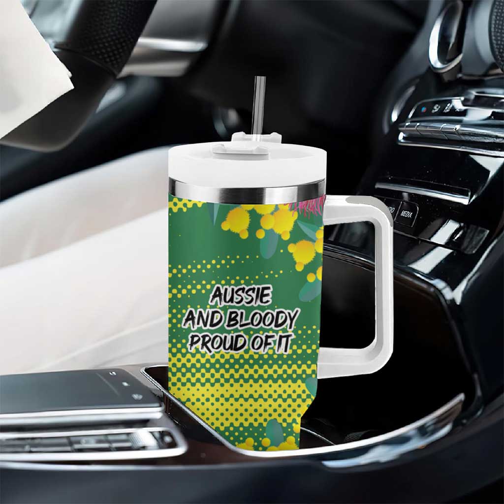 Aussie and Bloody Proud of It Tumbler With Handle Happy Australia Day