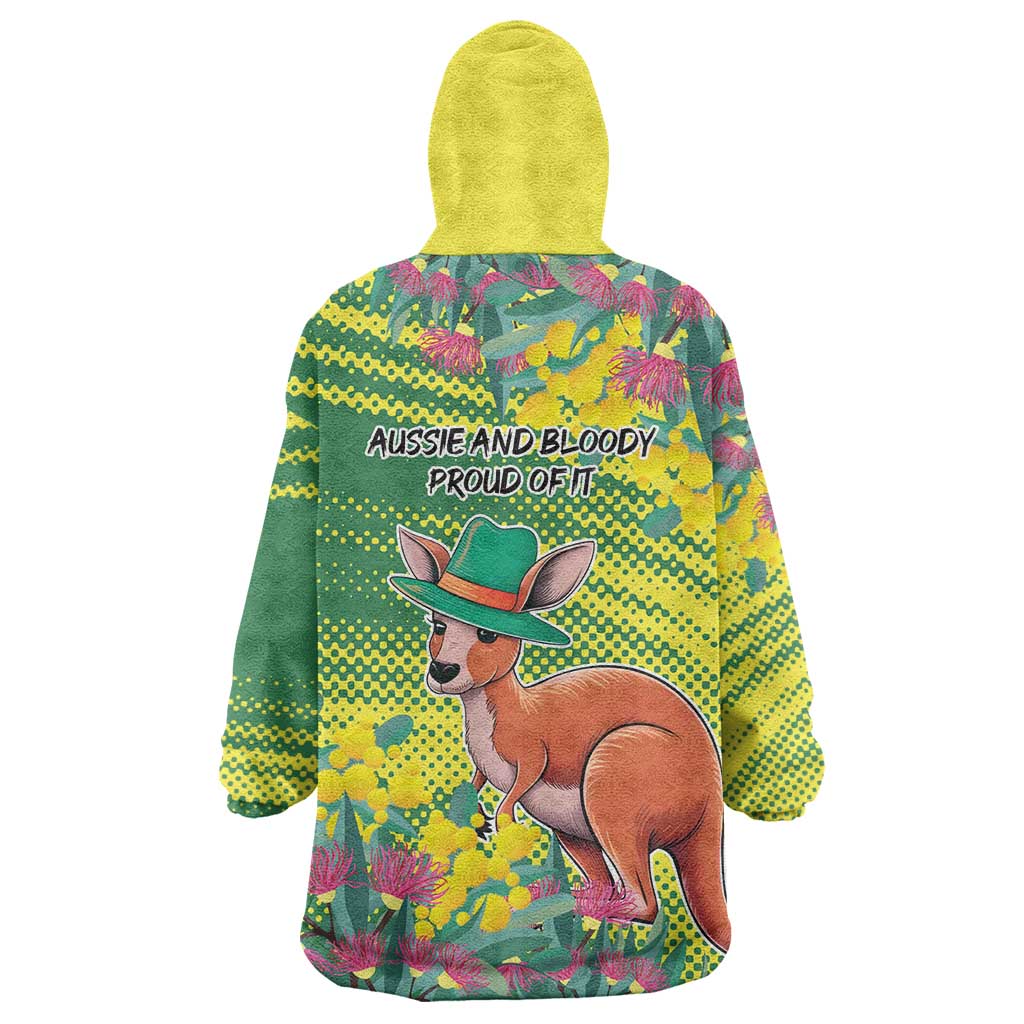 Aussie and Bloody Proud of It Wearable Blanket Hoodie Happy Australia Day - Vibe Hoodie Shop