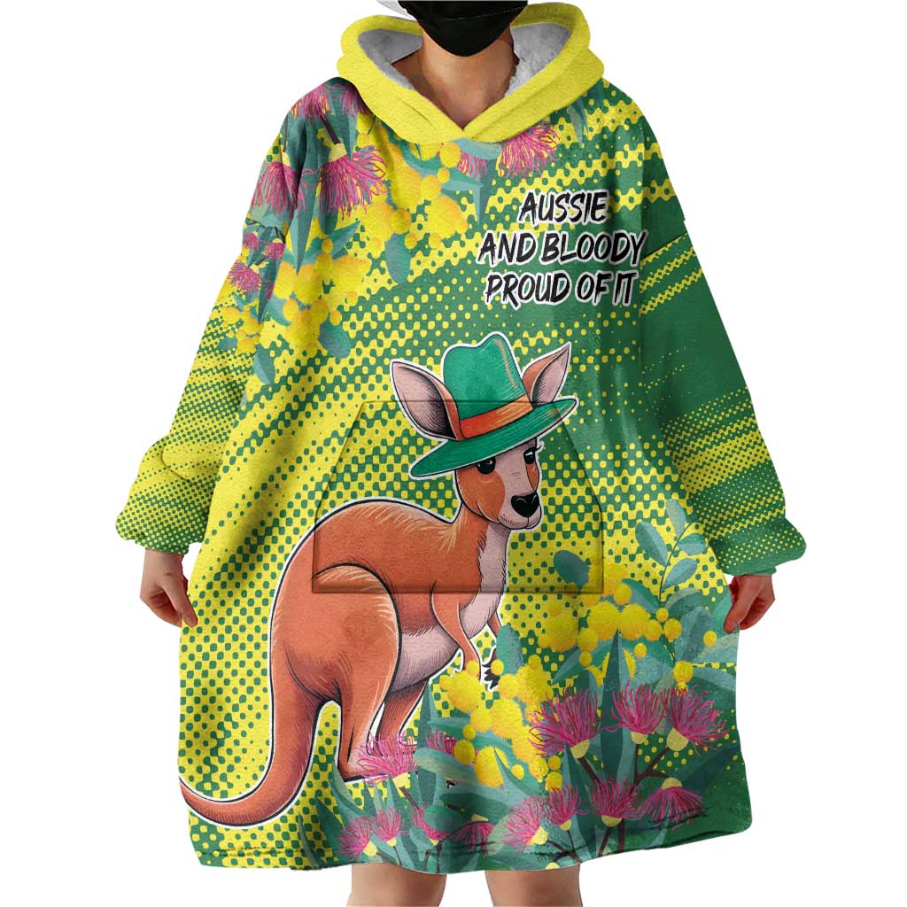 Aussie and Bloody Proud of It Wearable Blanket Hoodie Happy Australia Day - Vibe Hoodie Shop