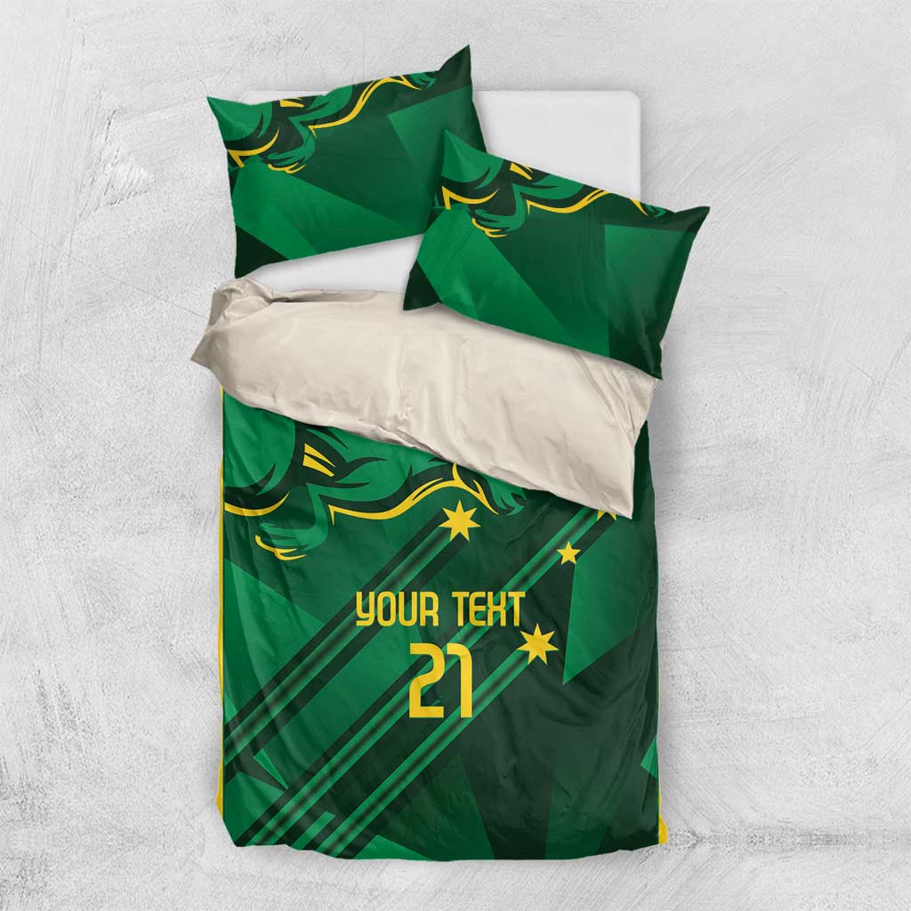 Australia Kangaroo Custom Bedding Set Aussie National Color Sporty Pattern - Vibe Hoodie Shop
