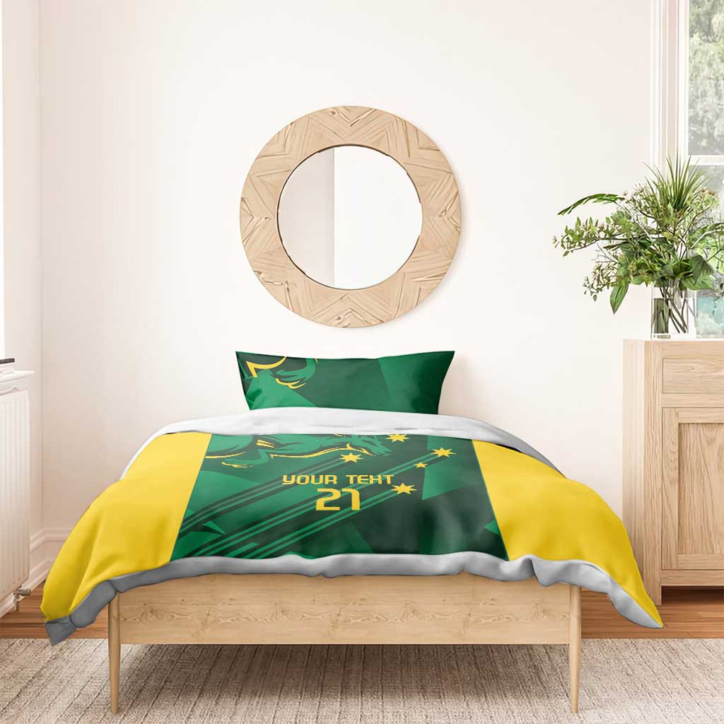 Australia Kangaroo Custom Bedding Set Aussie National Color Sporty Pattern - Vibe Hoodie Shop