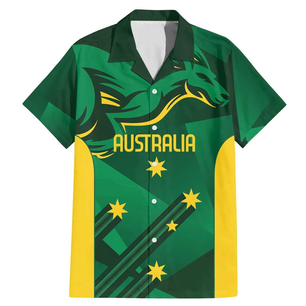 Australia Kangaroo Custom Family Matching Mermaid Dress and Hawaiian Shirt Aussie National Color Sporty Pattern