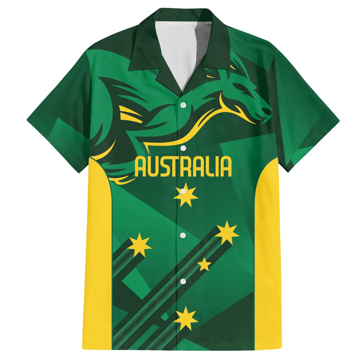 Australia Kangaroo Custom Family Matching Off The Shoulder Long Sleeve Dress and Hawaiian Shirt Aussie National Color Sporty Pattern