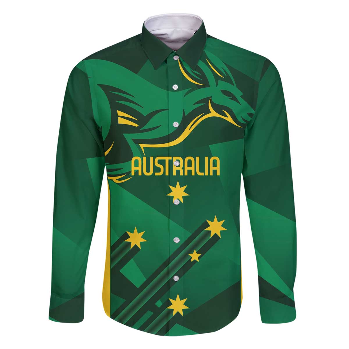 Australia Kangaroo Custom Family Matching Off The Shoulder Long Sleeve Dress and Hawaiian Shirt Aussie National Color Sporty Pattern