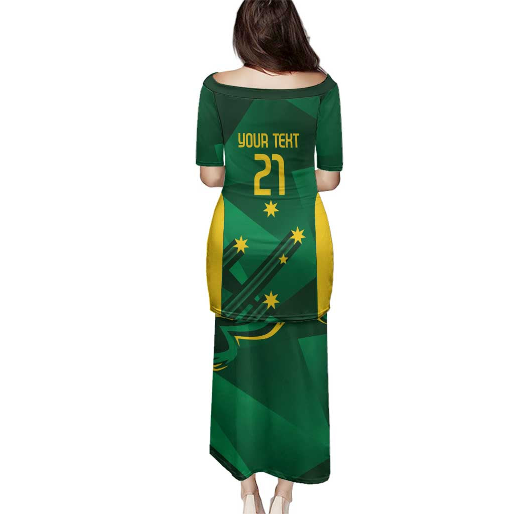 Australia Kangaroo Custom Family Matching Puletasi and Hawaiian Shirt Aussie National Color Sporty Pattern