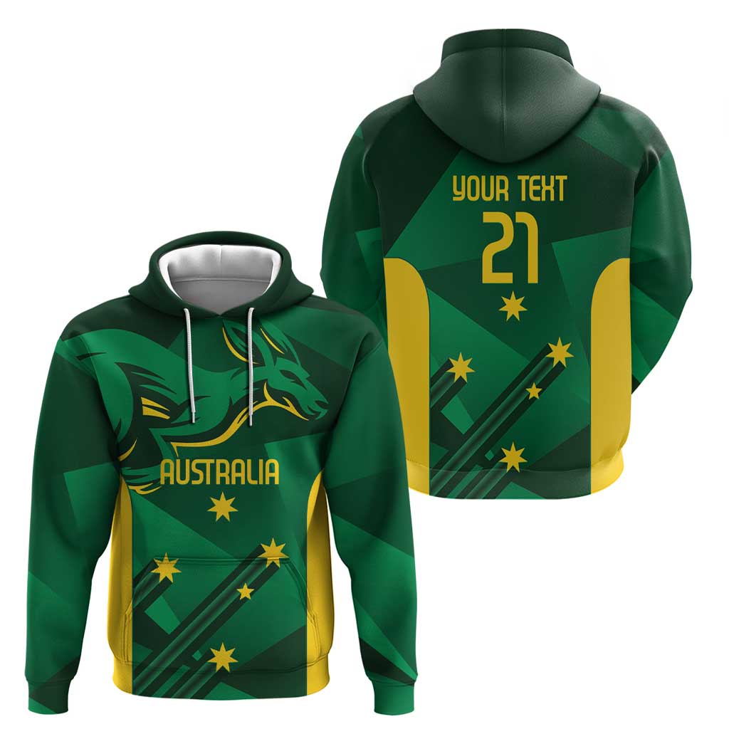 Australia Kangaroo Custom Hoodie Aussie National Color Sporty Pattern LT9 - Vibe Hoodie Shop