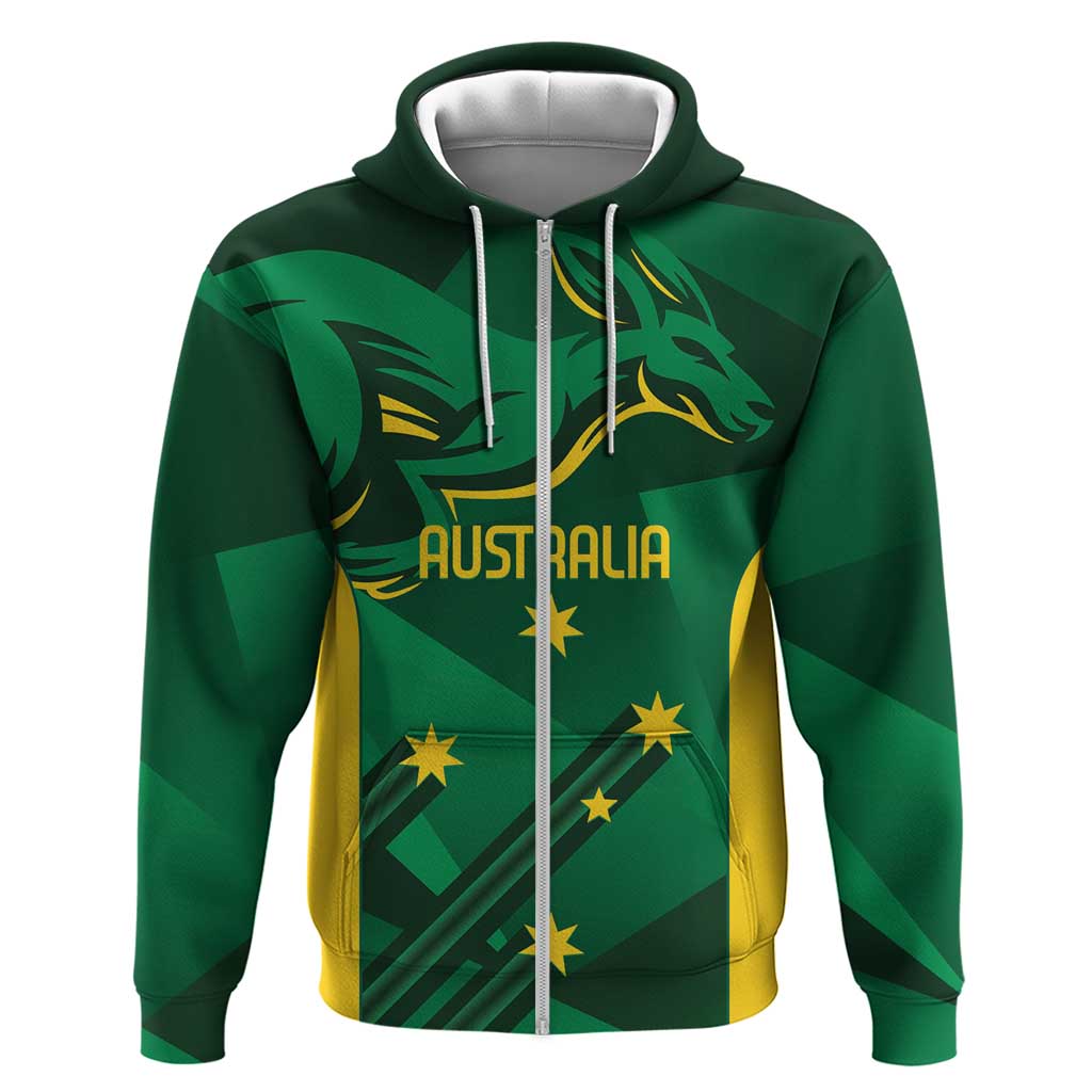 Australia Kangaroo Custom Hoodie Aussie National Color Sporty Pattern LT9 - Vibe Hoodie Shop