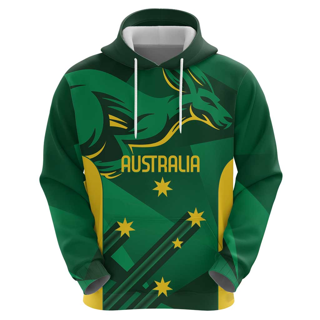 Australia Kangaroo Custom Hoodie Aussie National Color Sporty Pattern LT9 - Vibe Hoodie Shop