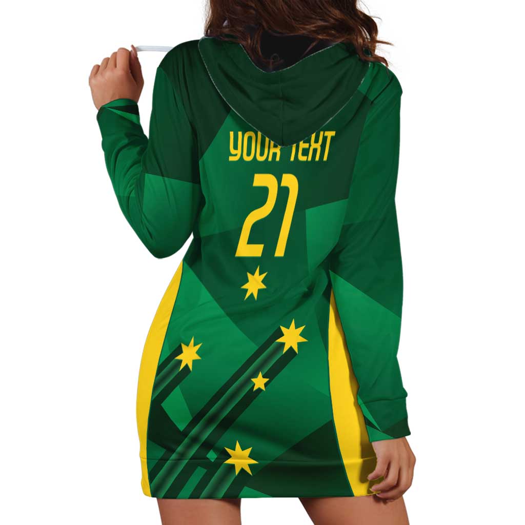 Australia Kangaroo Custom Hoodie Dress Aussie National Color Sporty Pattern - Vibe Hoodie Shop