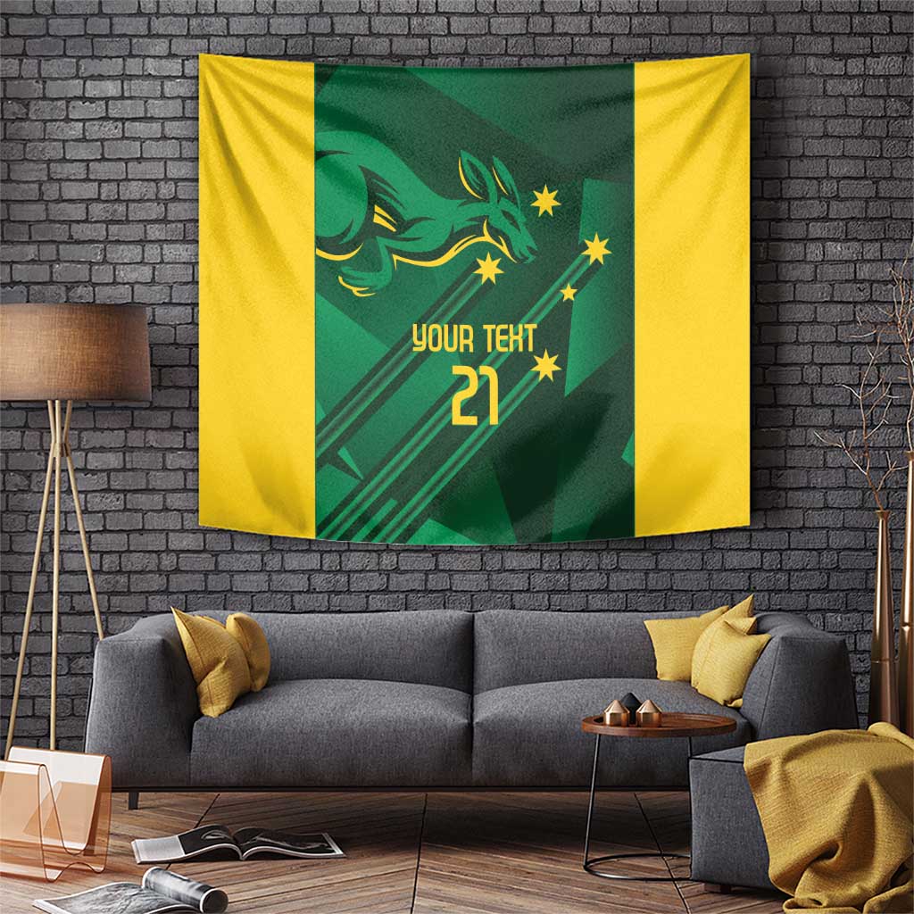 Australia Kangaroo Custom Tapestry Aussie National Color Sporty Pattern - Vibe Hoodie Shop