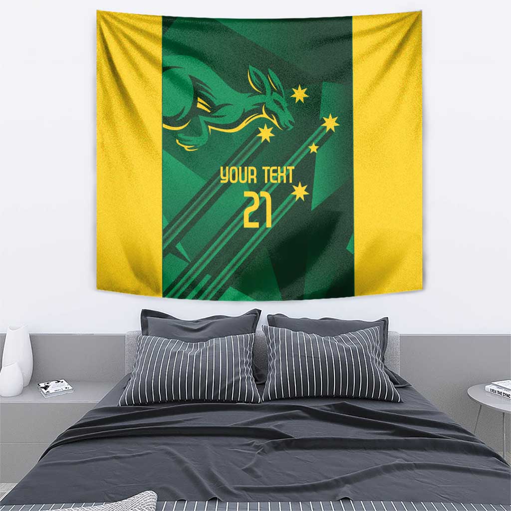 Australia Kangaroo Custom Tapestry Aussie National Color Sporty Pattern - Vibe Hoodie Shop