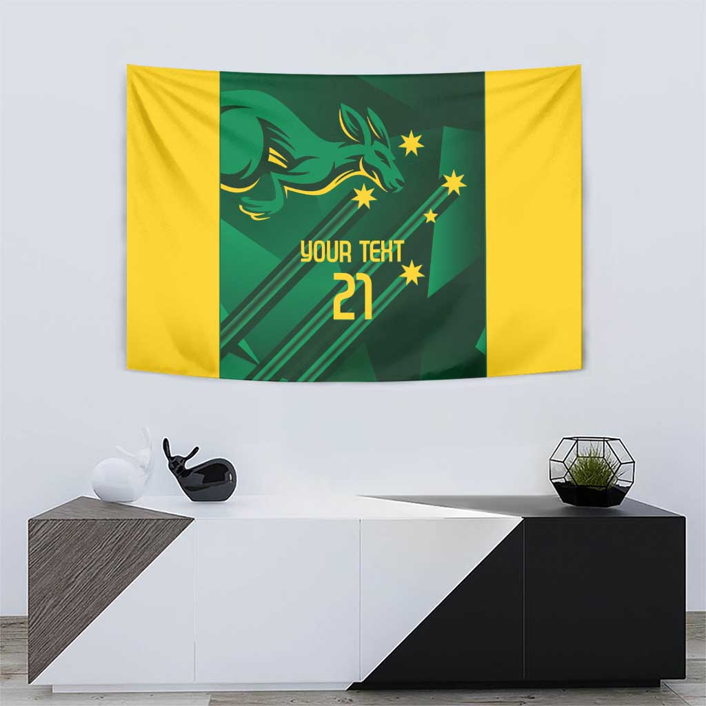 Australia Kangaroo Custom Tapestry Aussie National Color Sporty Pattern - Vibe Hoodie Shop