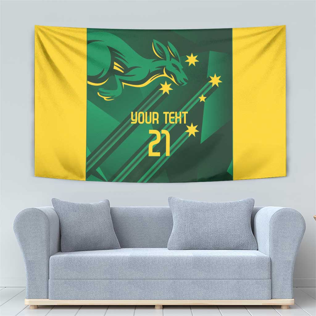 Australia Kangaroo Custom Tapestry Aussie National Color Sporty Pattern - Vibe Hoodie Shop