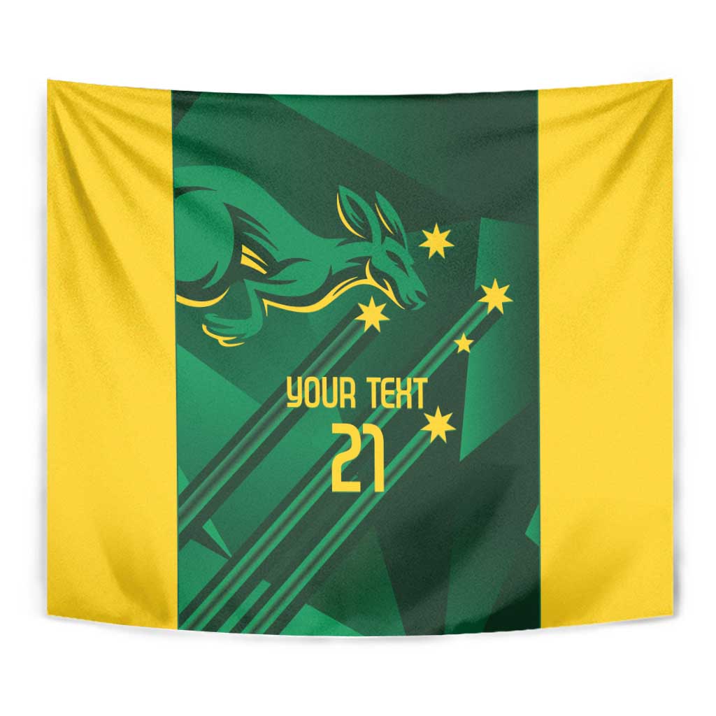 Australia Kangaroo Custom Tapestry Aussie National Color Sporty Pattern - Vibe Hoodie Shop