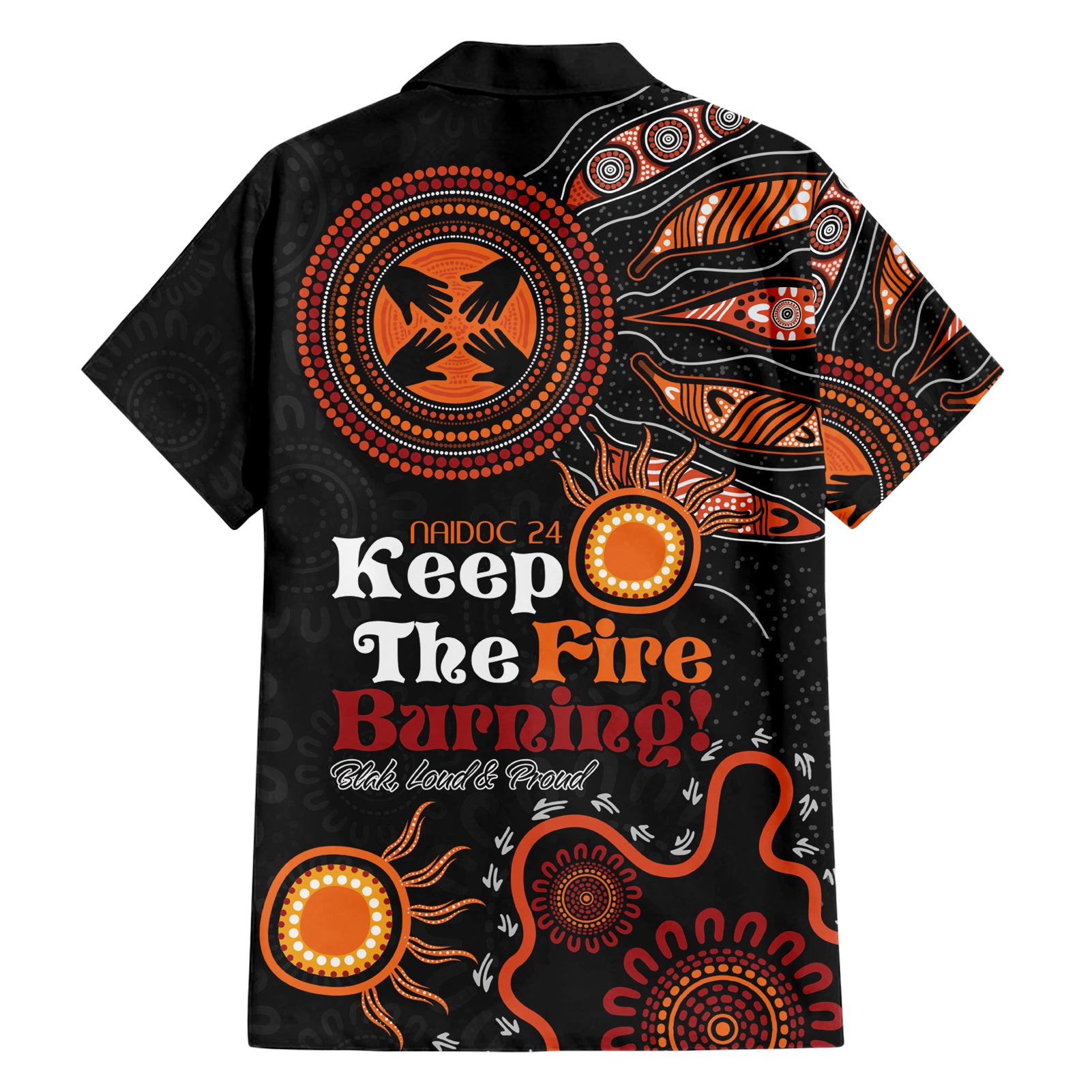 Australia NAIDOC 2024 Hawaiian Shirt Keep the Fire Burning Aboriginal Art - Vibe Hoodie Shop