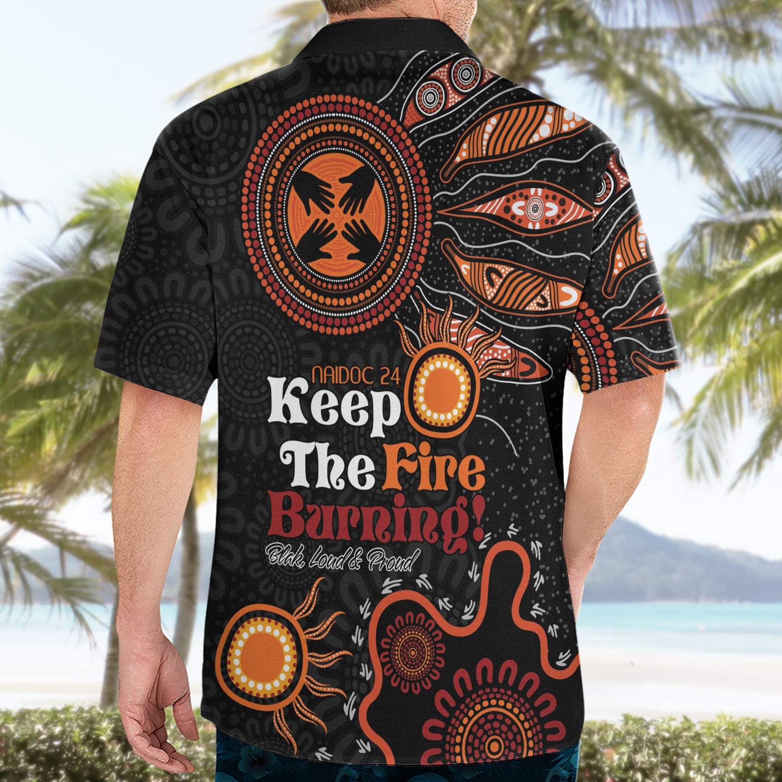 Australia NAIDOC 2024 Hawaiian Shirt Keep the Fire Burning Aboriginal Art - Vibe Hoodie Shop