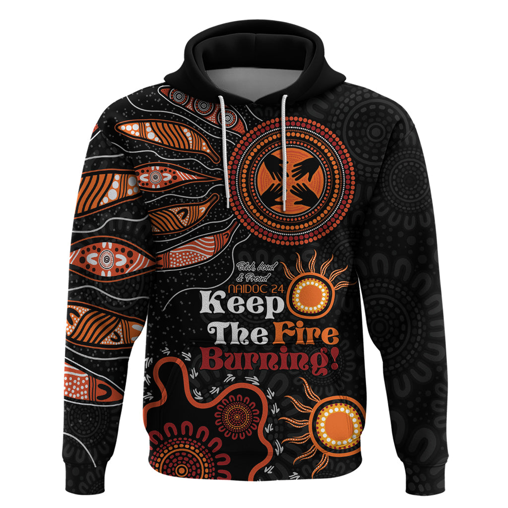 Australia NAIDOC 2024 Hoodie Keep the Fire Burning Aboriginal Art LT9 - Vibe Hoodie Shop