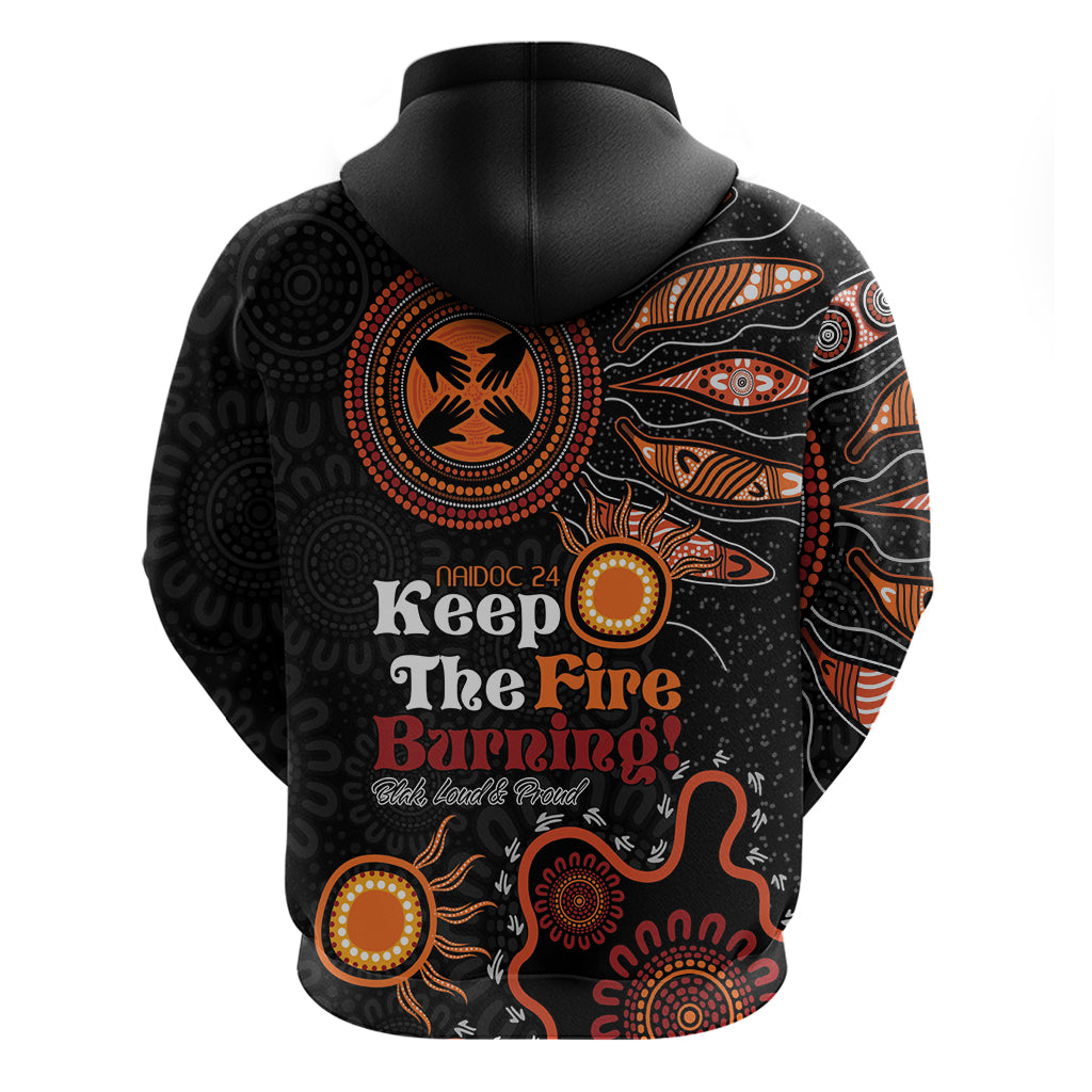 Australia NAIDOC 2024 Hoodie Keep the Fire Burning Aboriginal Art LT9 - Vibe Hoodie Shop