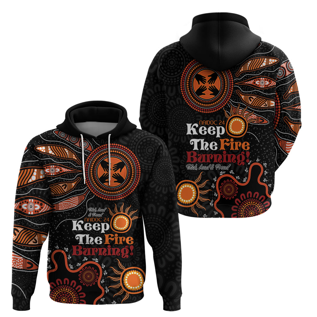 Australia NAIDOC 2024 Hoodie Keep the Fire Burning Aboriginal Art LT9 - Vibe Hoodie Shop