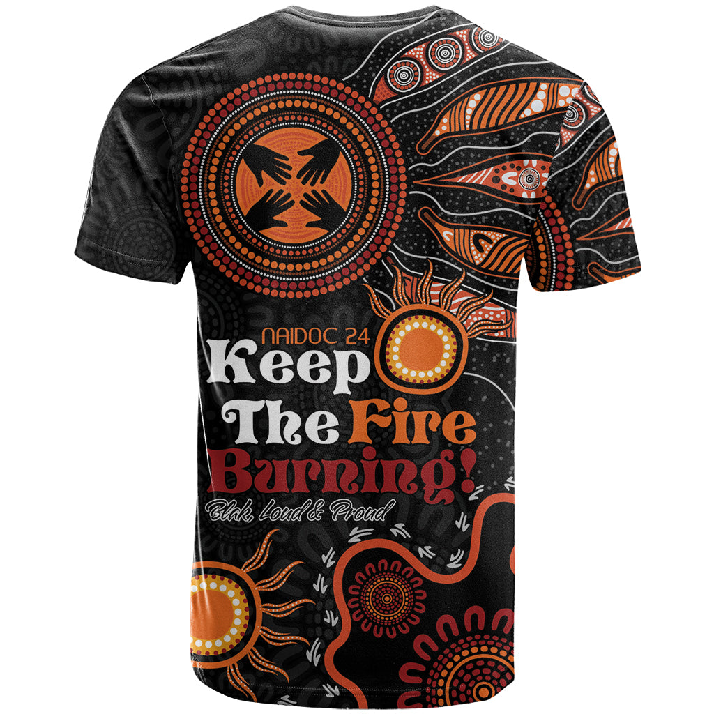 Australia NAIDOC 2024 T Shirt Keep the Fire Burning Aboriginal Art LT9 - Vibe Hoodie Shop