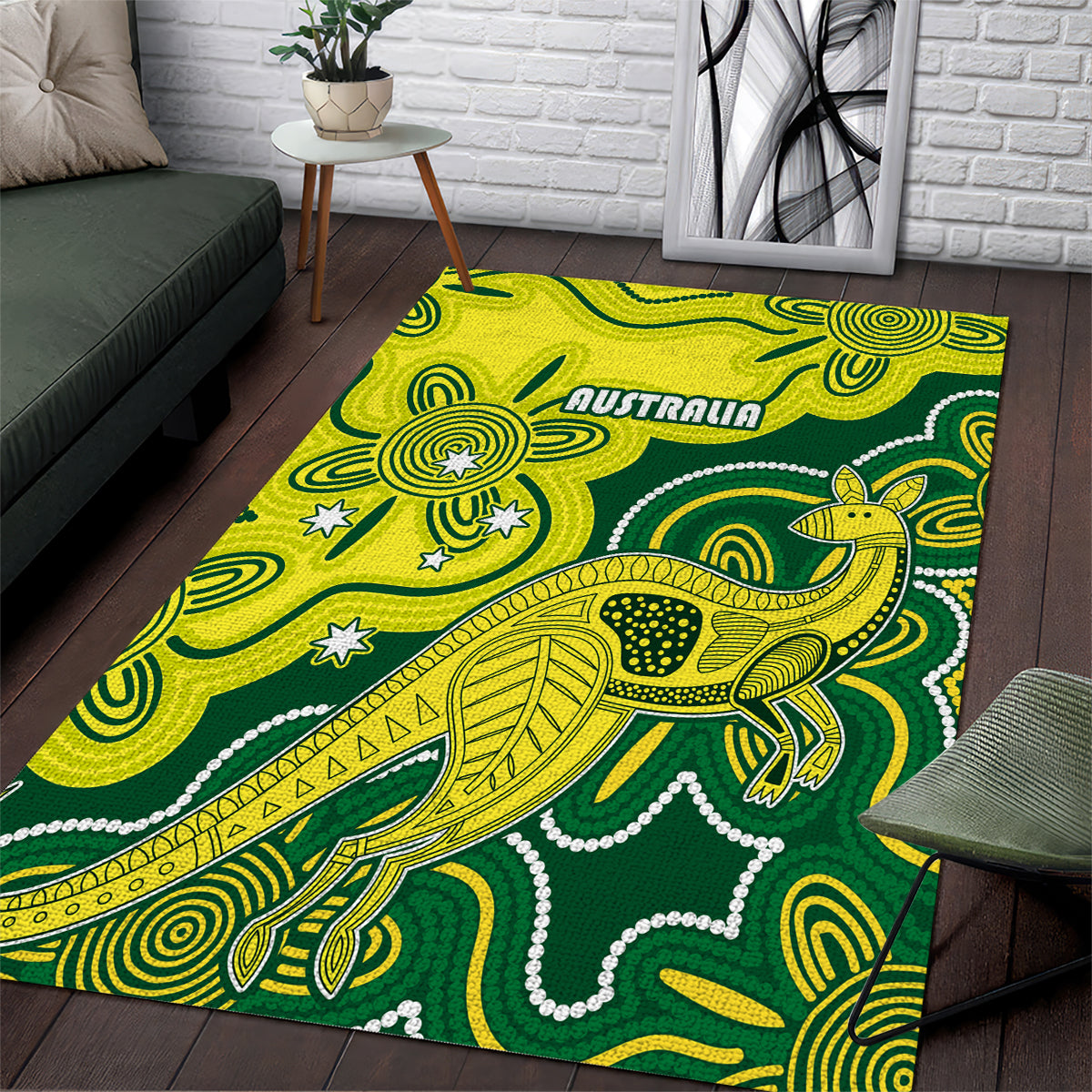 Australia Cricket Area Rug Go Aussie World Cup 2023 Aboriginal Style Unique - Vibe Hoodie Shop