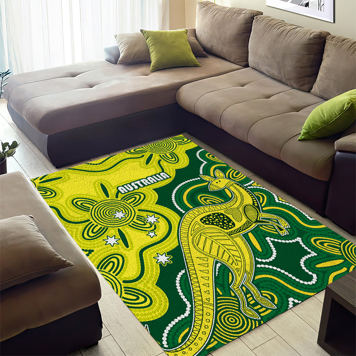 Australia Cricket Area Rug Go Aussie World Cup 2023 Aboriginal Style Unique - Vibe Hoodie Shop