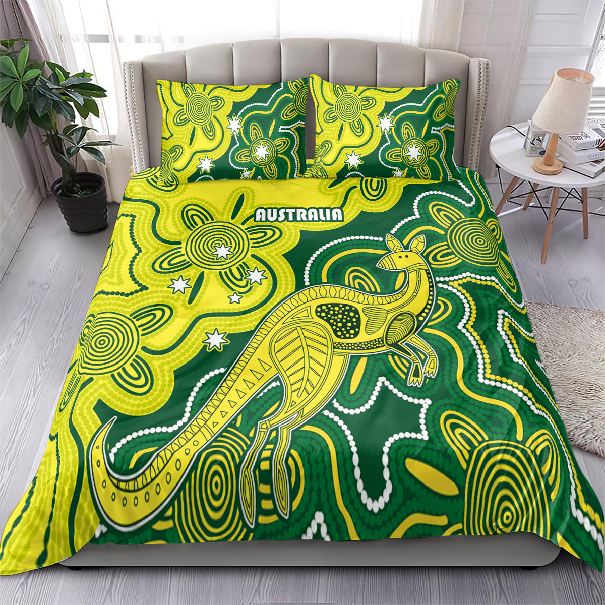 Australia Cricket Bedding Set Go Aussie World Cup 2023 Aboriginal Style Unique - Vibe Hoodie Shop