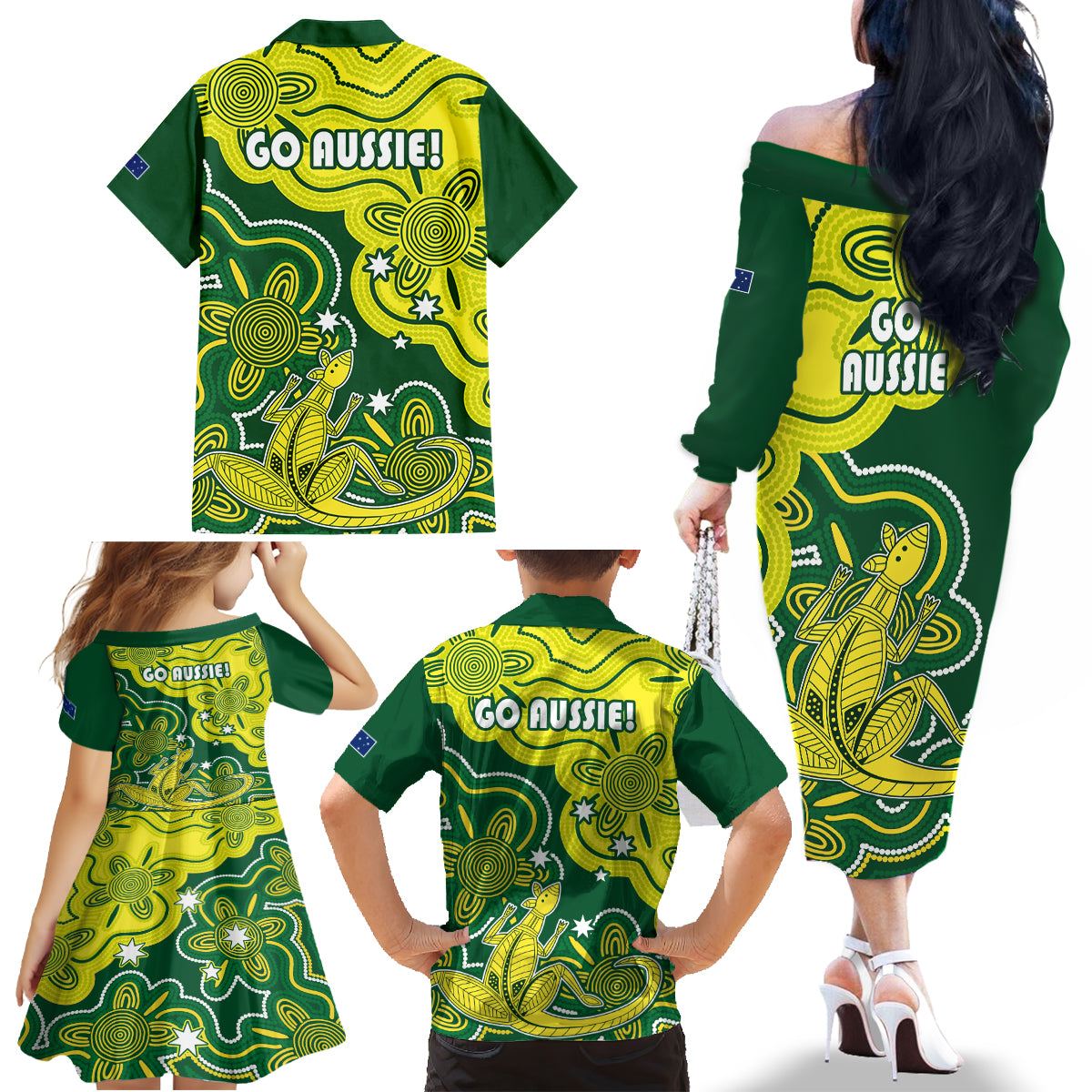 australia-cricket-family-matching-off-shoulder-long-sleeve-dress-and-hawaiian-shirt-go-aussie-world-cup-2023-aboriginal-style-unique