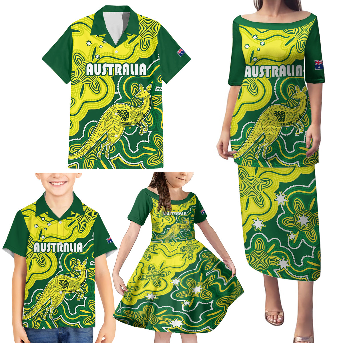 australia-cricket-family-matching-puletasi-dress-and-hawaiian-shirt-go-aussie-world-cup-2023-aboriginal-style-unique