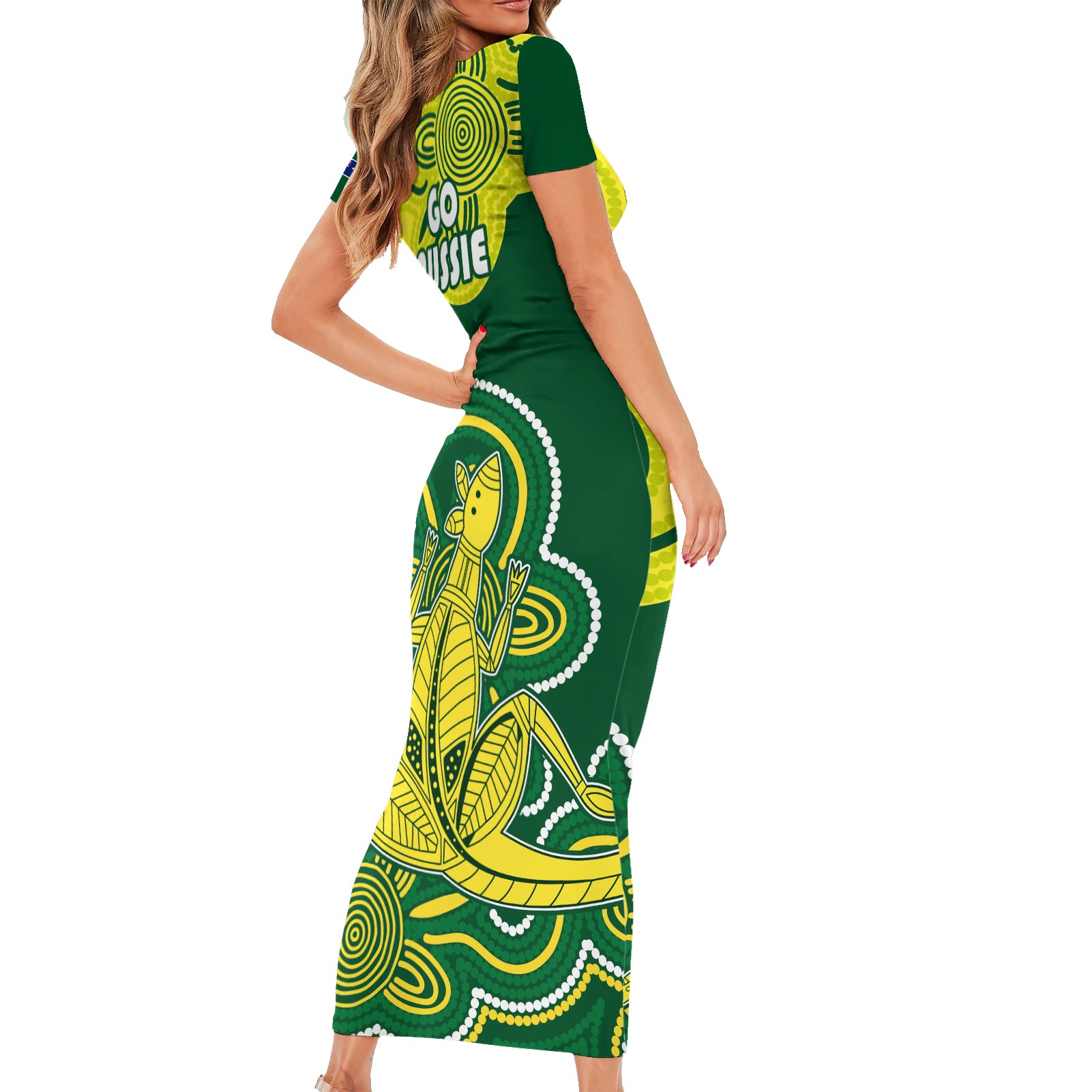 australia-cricket-family-matching-short-sleeve-bodycon-dress-and-hawaiian-shirt-go-aussie-world-cup-2023-aboriginal-style-unique