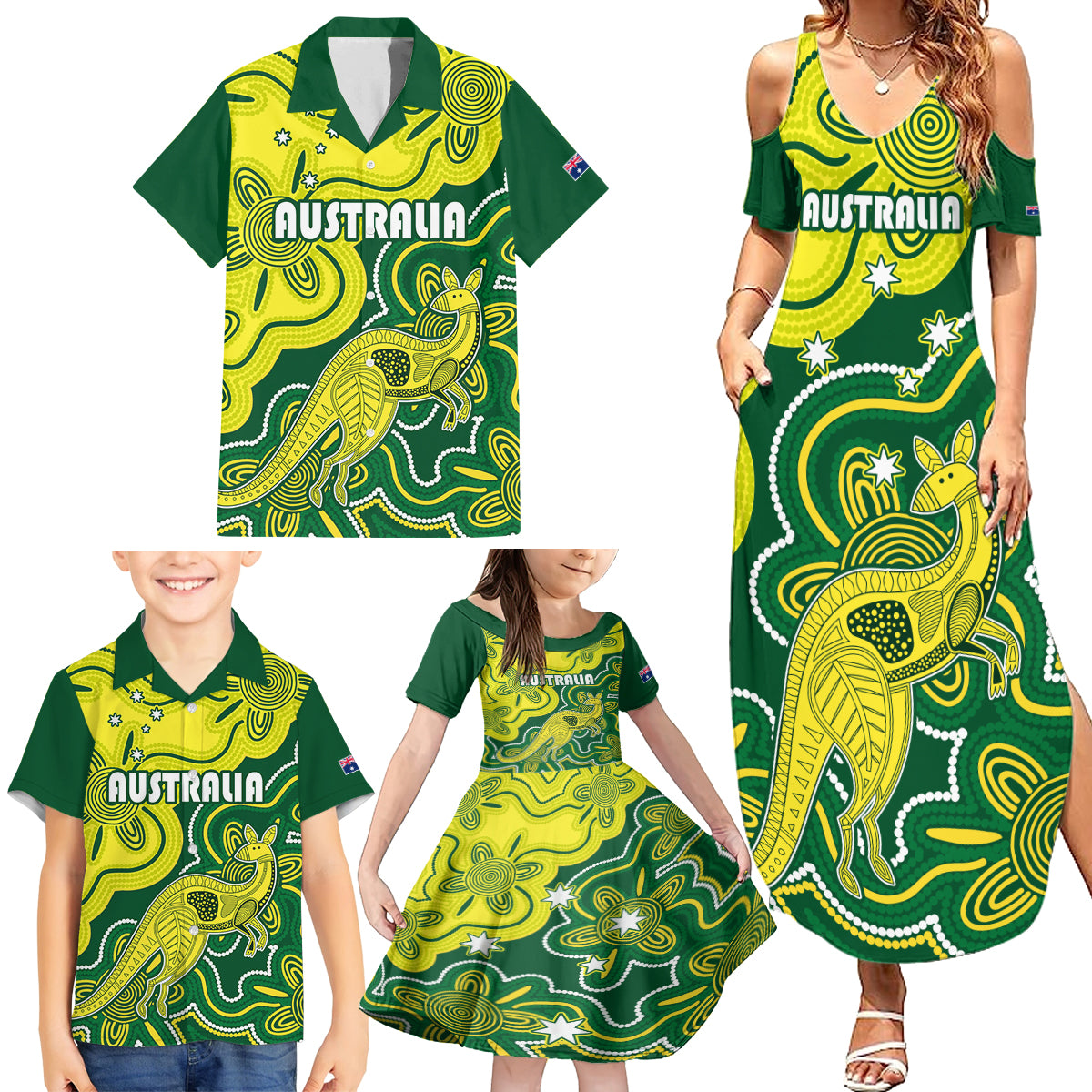 australia-cricket-family-matching-summer-maxi-dress-and-hawaiian-shirt-go-aussie-world-cup-2023-aboriginal-style-unique