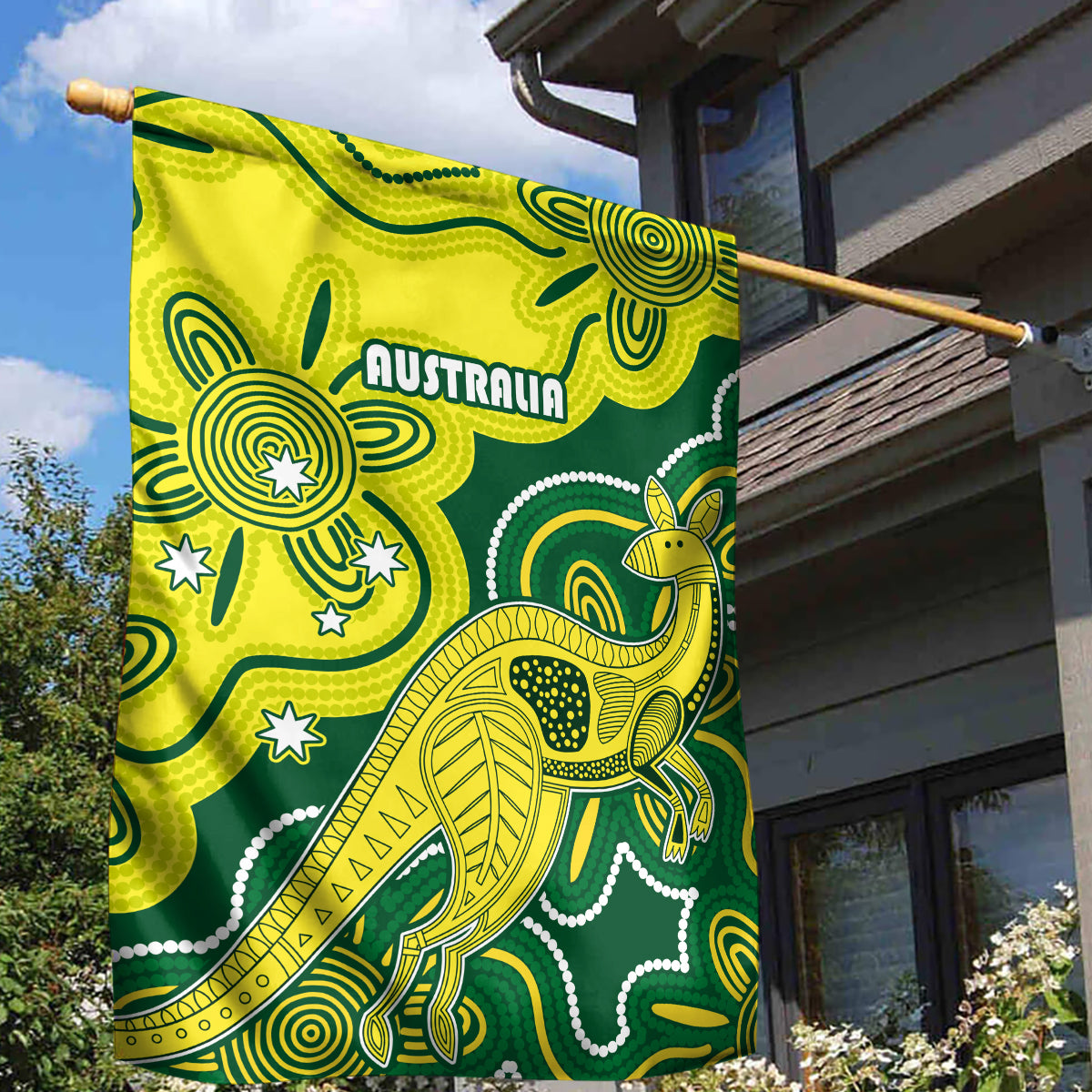 Australia Cricket Garden Flag Go Aussie World Cup 2023 Aboriginal Style Unique - Vibe Hoodie Shop