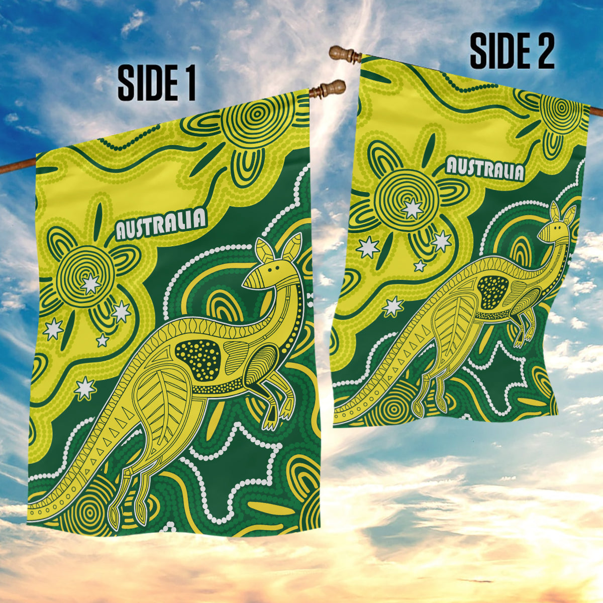 Australia Cricket Garden Flag Go Aussie World Cup 2023 Aboriginal Style Unique - Vibe Hoodie Shop