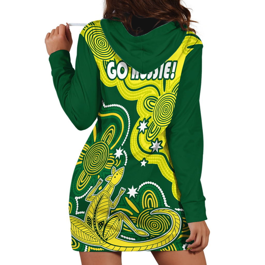 Australia Cricket Hoodie Dress Go Aussie World Cup 2023 Aboriginal Style Unique - Vibe Hoodie Shop