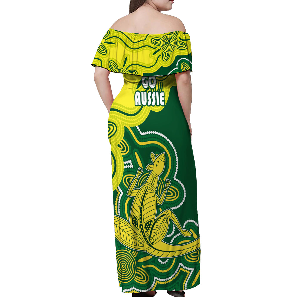 australia-cricket-off-shoulder-maxi-dress-go-aussie-world-cup-2023-aboriginal-style-unique