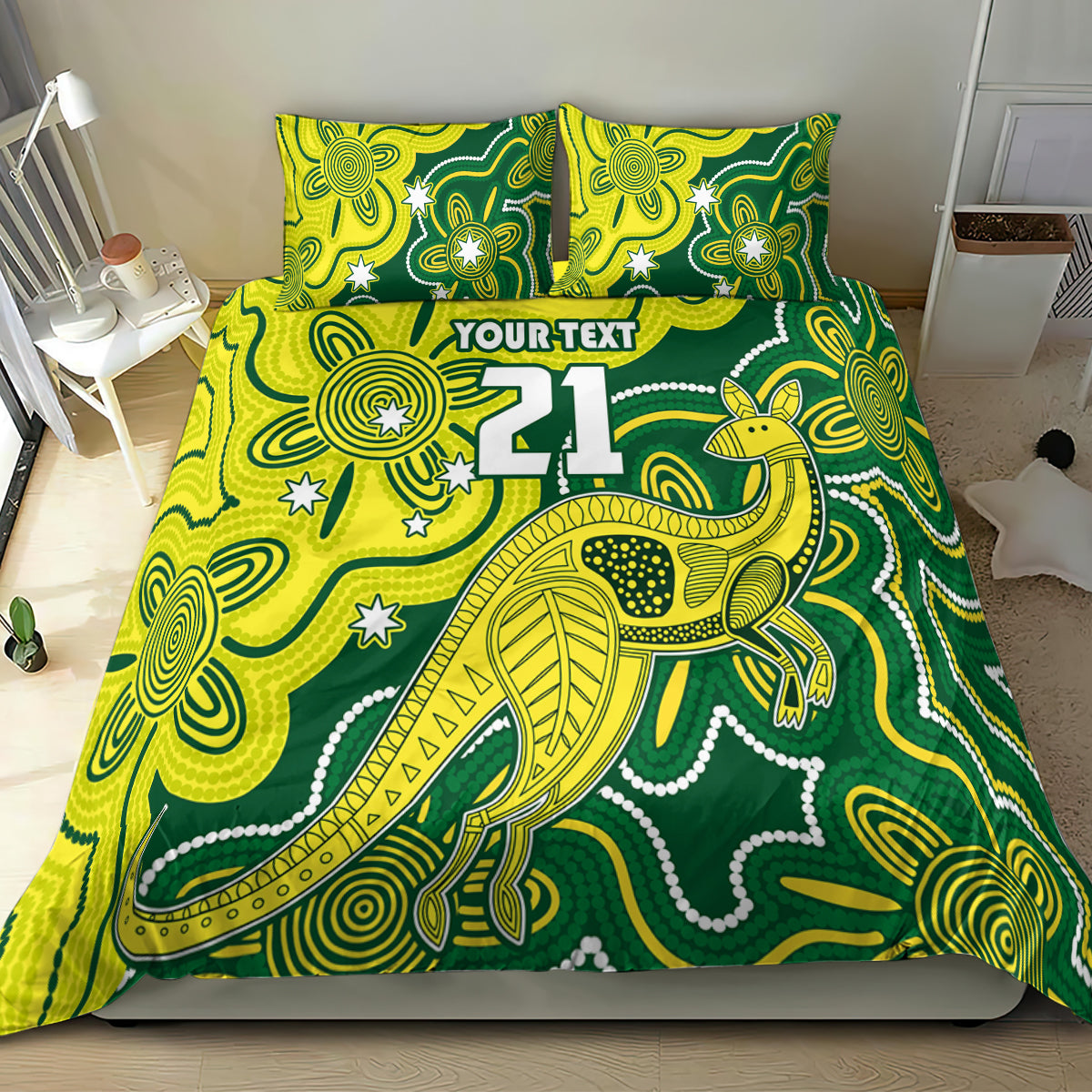 Custom Australia Cricket Bedding Set Go Aussie World Cup 2023 Aboriginal Style Unique - Vibe Hoodie Shop