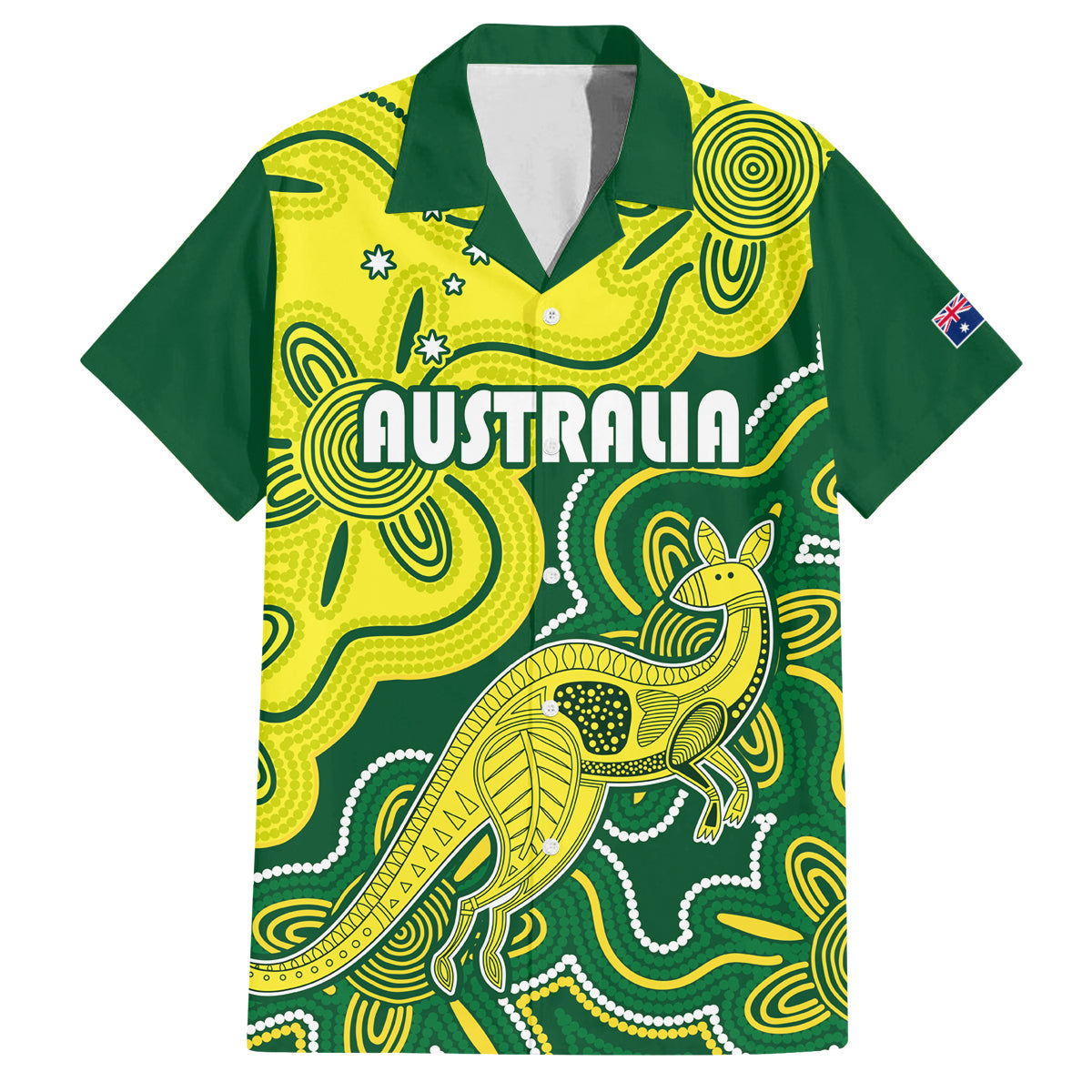 custom-australia-cricket-family-matching-long-sleeve-bodycon-dress-and-hawaiian-shirt-go-aussie-world-cup-2023-aboriginal-style-unique