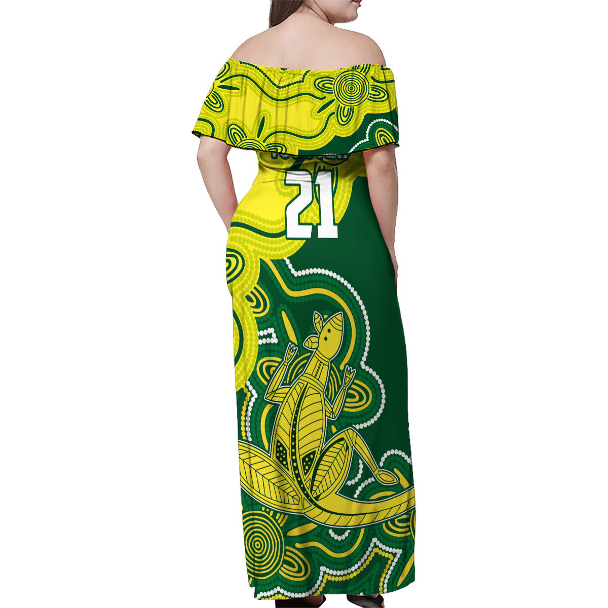 custom-australia-cricket-family-matching-off-shoulder-maxi-dress-and-hawaiian-shirt-go-aussie-world-cup-2023-aboriginal-style-unique