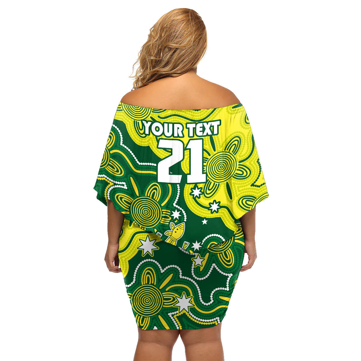 custom-australia-cricket-family-matching-off-shoulder-short-dress-and-hawaiian-shirt-go-aussie-world-cup-2023-aboriginal-style-unique