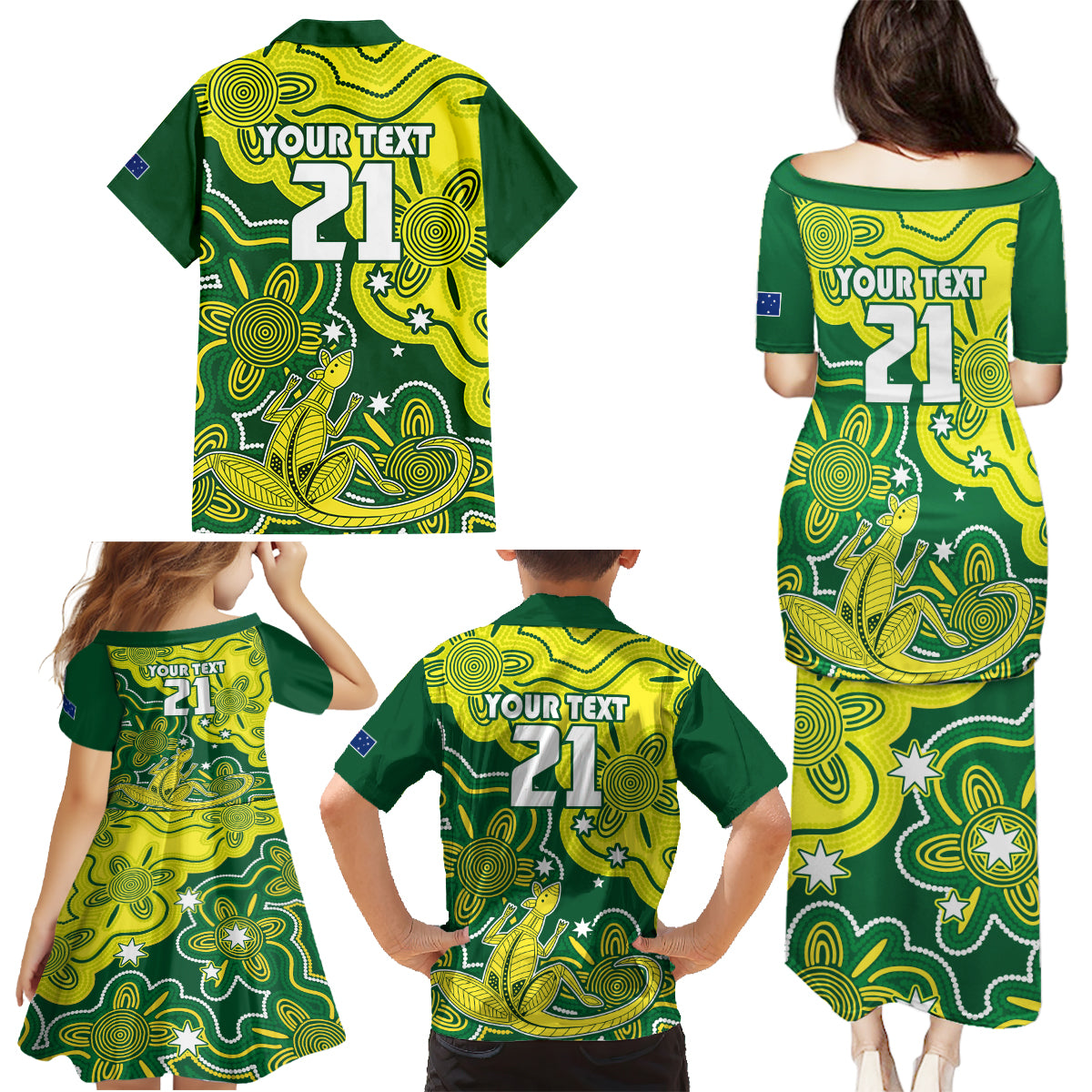 custom-australia-cricket-family-matching-puletasi-dress-and-hawaiian-shirt-go-aussie-world-cup-2023-aboriginal-style-unique