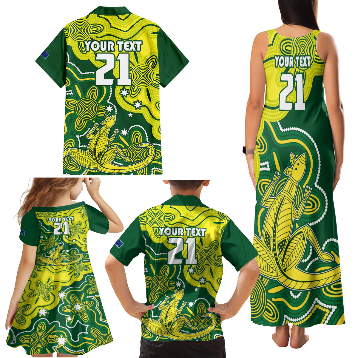 custom-australia-cricket-family-matching-tank-maxi-dress-and-hawaiian-shirt-go-aussie-world-cup-2023-aboriginal-style-unique