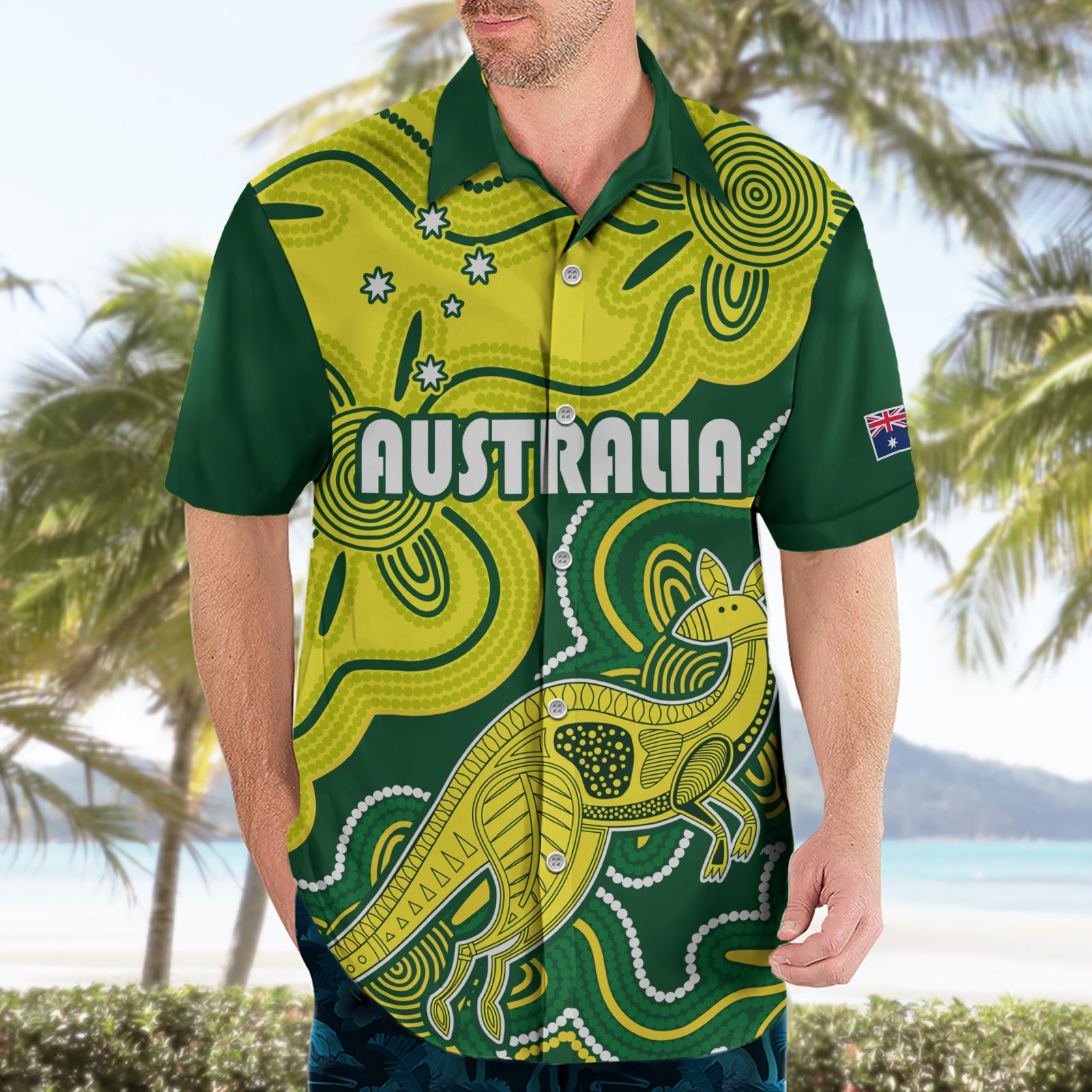 Custom Australia Cricket Hawaiian Shirt Go Aussie World Cup 2023 Aboriginal Style Unique - Vibe Hoodie Shop