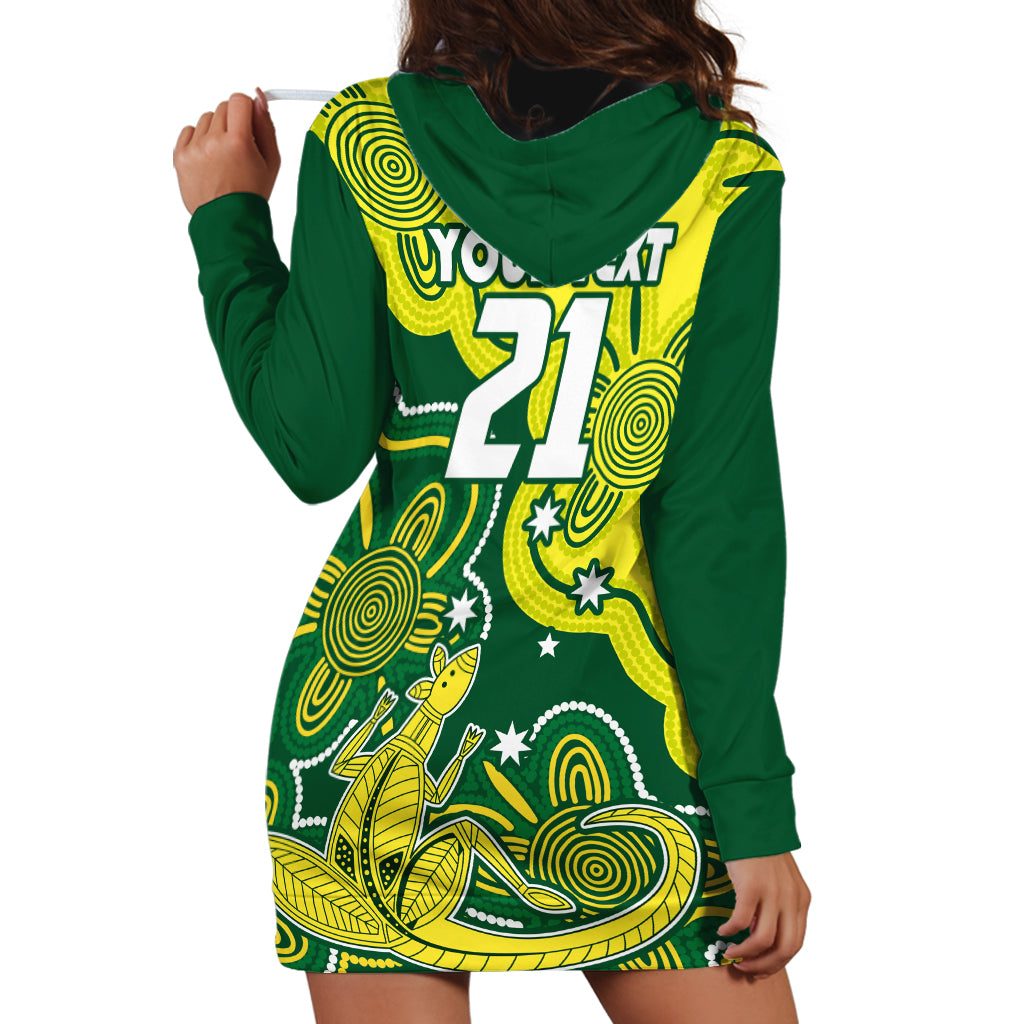 Custom Australia Cricket Hoodie Dress Go Aussie World Cup 2023 Aboriginal Style Unique - Vibe Hoodie Shop