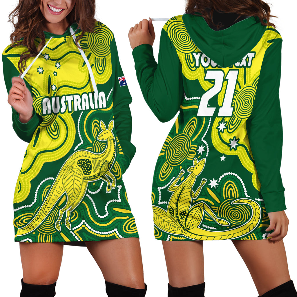 Custom Australia Cricket Hoodie Dress Go Aussie World Cup 2023 Aboriginal Style Unique - Vibe Hoodie Shop