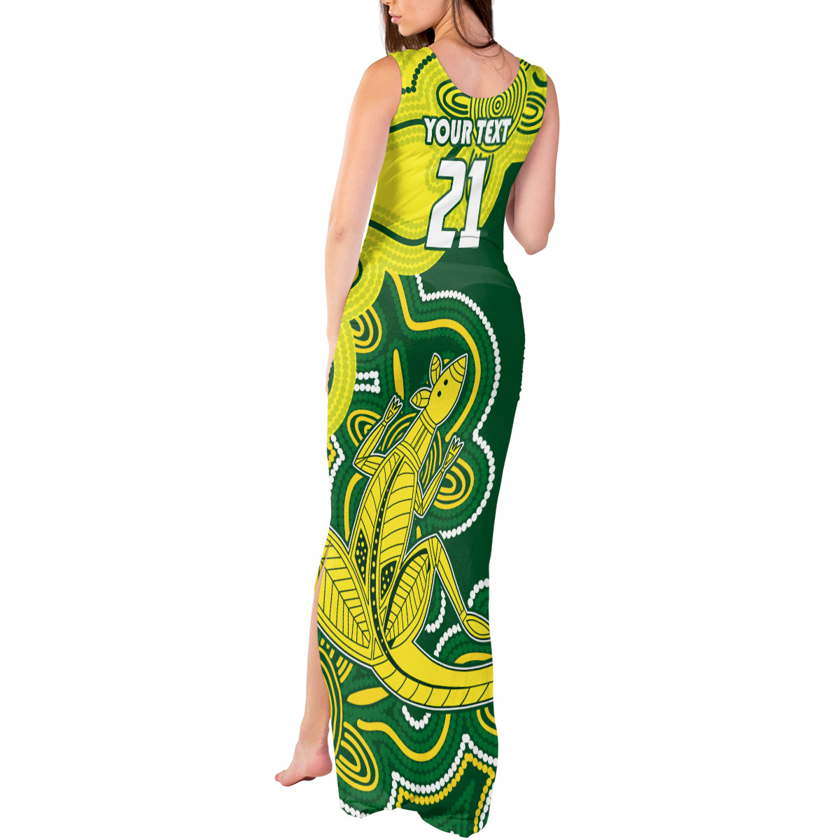 custom-australia-cricket-tank-maxi-dress-go-aussie-world-cup-2023-aboriginal-style-unique